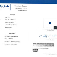 2.20 Ct. Blue Sapphire from Ceylon (Sri Lanka) Scan Report