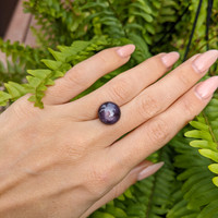 9.21 Ct. Purple Star Sapphire from Ceylon (Sri Lanka) Life Style
