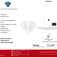 1.01 Ct. Sapphire from Ceylon (Sri Lanka) Scan Report