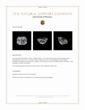 1.54 Ct. White Sapphire from Ceylon (Sri Lanka) Appraisal