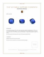 6.76 Ct. Blue Sapphire from Ceylon (Sri Lanka) Appraisal