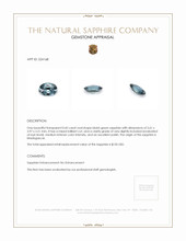 0.45 Ct. Bluish Green Sapphire from Madagascar Appraisal