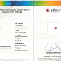 1.49 Ct. Padparadscha Sapphire from Madagascar Scan Report