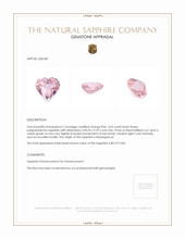 3.03 Ct. Padparadscha Sapphire from Madagascar Appraisal
