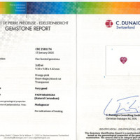 3.03 Ct. Padparadscha Sapphire from Madagascar Scan Report