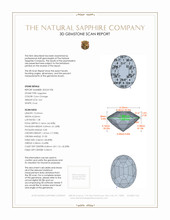 3.61 Ct. Sapphire from Ceylon (Sri Lanka) 3 D Scan Report