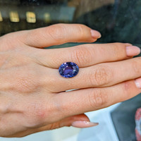 6.08 Ct. Purple Sapphire from Madagascar Life Style