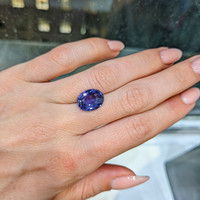 6.08 Ct. Purple Sapphire from Madagascar Life Style