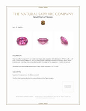 1.64 Ct. Purplish Pink Sapphire from Ceylon (Sri Lanka) Appraisal