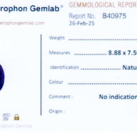 3.01 Ct. Purple Sapphire from Madagascar Scan Report