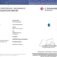 3.59 Ct. Blue Sapphire from Ceylon (Sri Lanka) Scan Report