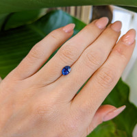 0.94 Ct. Blue Sapphire from Ceylon (Sri Lanka) Life Style