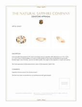 0.99 Ct. Peach Sapphire from Ceylon (Sri Lanka) Appraisal