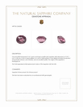 2.47 Ct. Purplish Pink Sapphire from Madagascar Appraisal