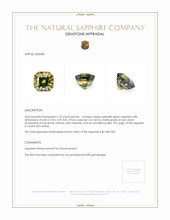 1.55 Ct. Yellowish Green Sapphire from Ceylon (Sri Lanka) Appraisal