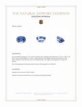 1.25 Ct. Blue Sapphire from Ceylon (Sri Lanka) Appraisal