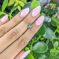 1.60 Ct. Yellowish Green Sapphire from Madagascar Life Style