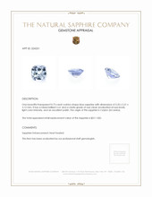 0.73 Ct. Blue Sapphire from Ceylon (Sri Lanka) Appraisal