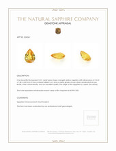 3.01 Ct. Orangish Yellow Sapphire from Ceylon (Sri Lanka) Appraisal