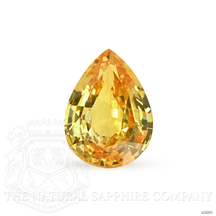 3.01 Ct. Orangish Yellow Sapphire from Ceylon (Sri Lanka)