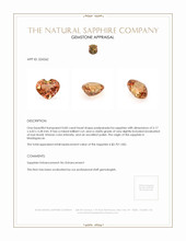 0.83 Ct. Padparadscha Sapphire from Madagascar Appraisal