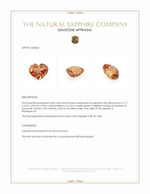 0.83 Ct. Padparadscha Sapphire from Madagascar Appraisal