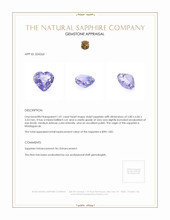 1.01 Ct. Violet Sapphire from Madagascar Appraisal
