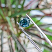 1.75 Ct. Bluish Green Sapphire from Madagascar Life Style