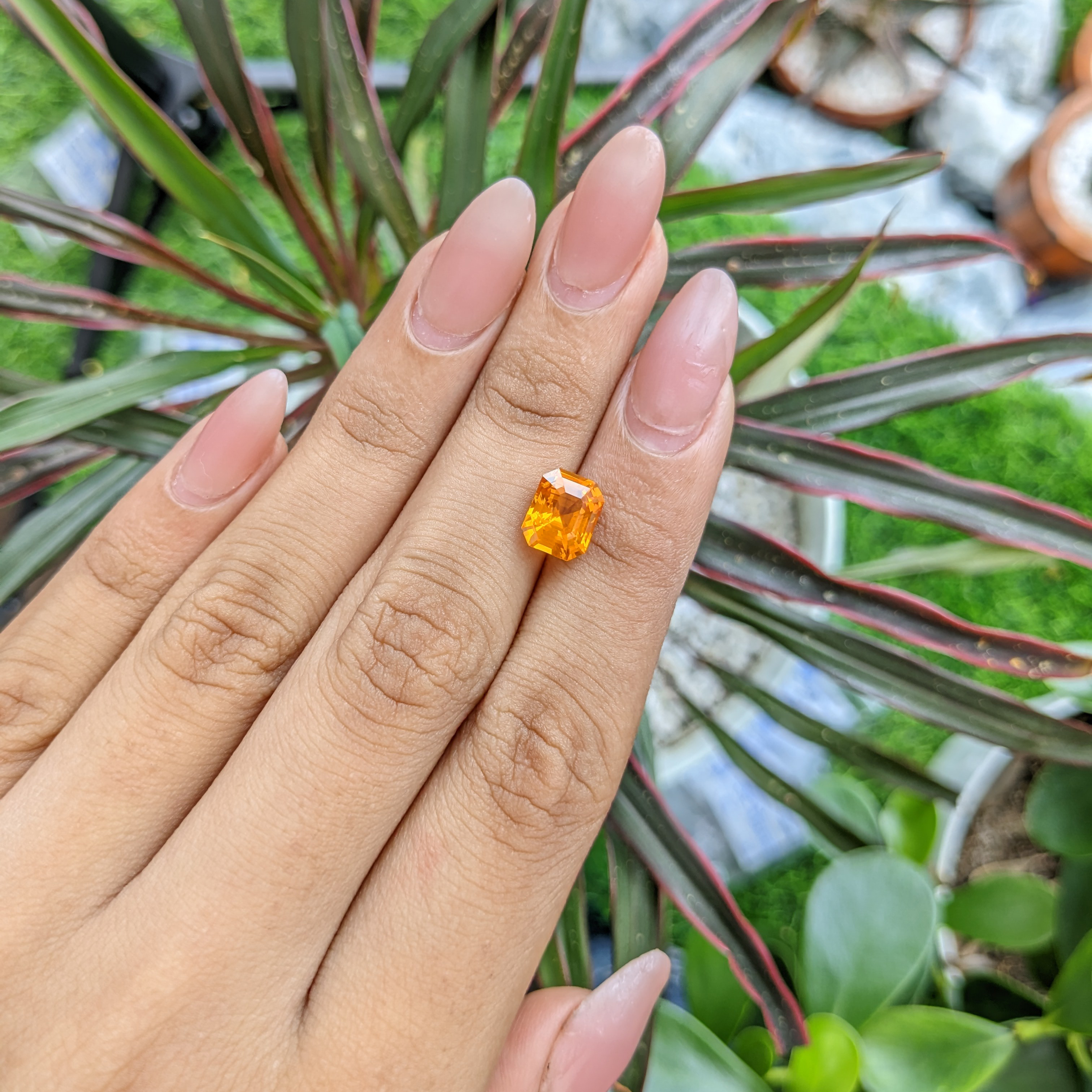 Loose Orange Sapphire - Emerald Cut 3.06 Ct. - #S24269 | The