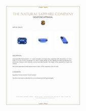 1.17 Ct. Blue Sapphire from Ceylon (Sri Lanka) Appraisal
