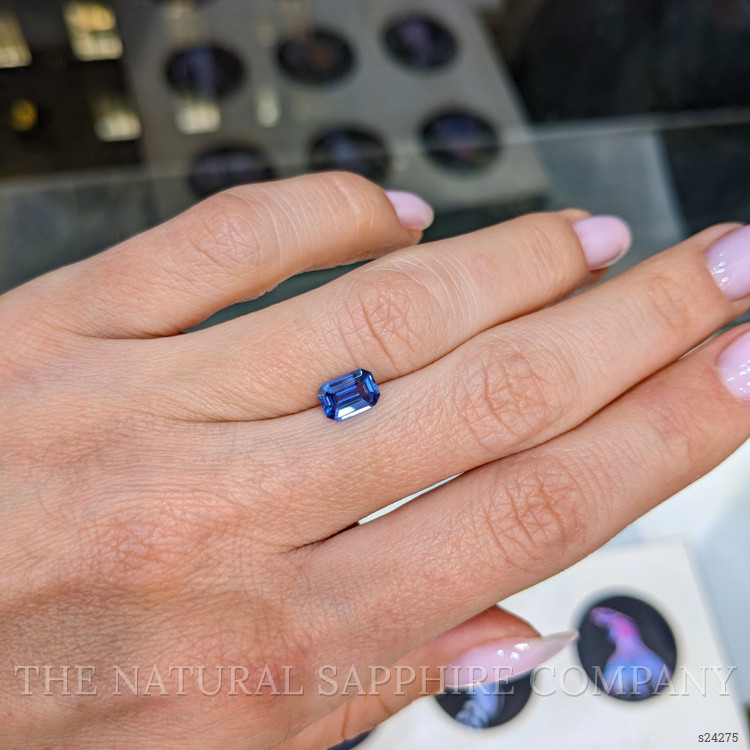0.89 Ct. Blue Sapphire from Ceylon (Sri Lanka)