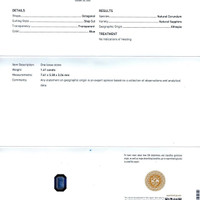 1.41 Ct. Blue Sapphire from Ethiopia Scan Report