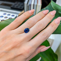 2.46 Ct. Blue Sapphire from West Africa Life Style