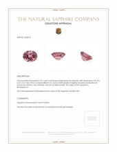 2.01 Ct. Padparadscha Sapphire from Madagascar Appraisal