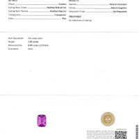 2.05 Ct. Pink Sapphire from Ceylon (Sri Lanka) Scan Report