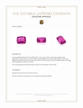 2.29 Ct. Pink Sapphire from Ceylon (Sri Lanka) Appraisal