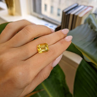 8.49 Ct. Yellow Sapphire from Ceylon (Sri Lanka) Life Style