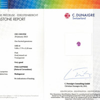 3.02 Ct. Pink Sapphire from Madagascar Scan Report