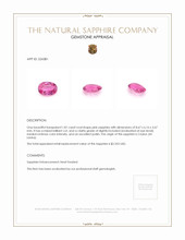 1.81 Ct. Pink Sapphire from Ceylon (Sri Lanka) Appraisal
