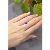1.20 Ct. Purplish Pink Sapphire from Ceylon (Sri Lanka) Life Style