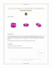 1.83 Ct. Pink Sapphire from Ceylon (Sri Lanka) Appraisal