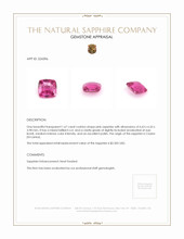 1.67 Ct. Purplish Pink Sapphire from Ceylon (Sri Lanka) Appraisal
