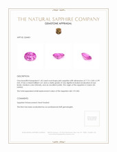 1.45 Ct. Pink Sapphire from Ceylon (Sri Lanka) Appraisal