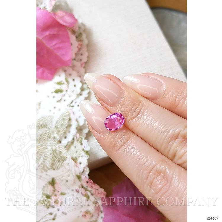 1.96 Ct. Pink Sapphire from Ceylon (Sri Lanka)