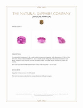 1.88 Ct. Pink Sapphire from Ceylon (Sri Lanka) Appraisal