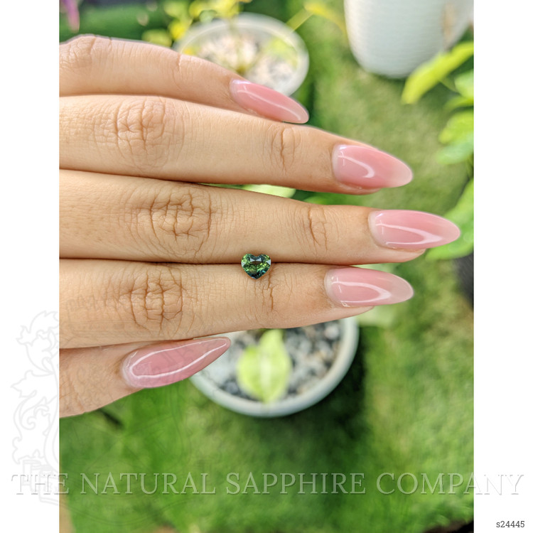 0.76 Ct. Bluish Green Sapphire from Ceylon (Sri Lanka)