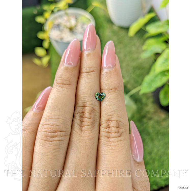 0.76 Ct. Bluish Green Sapphire from Ceylon (Sri Lanka)