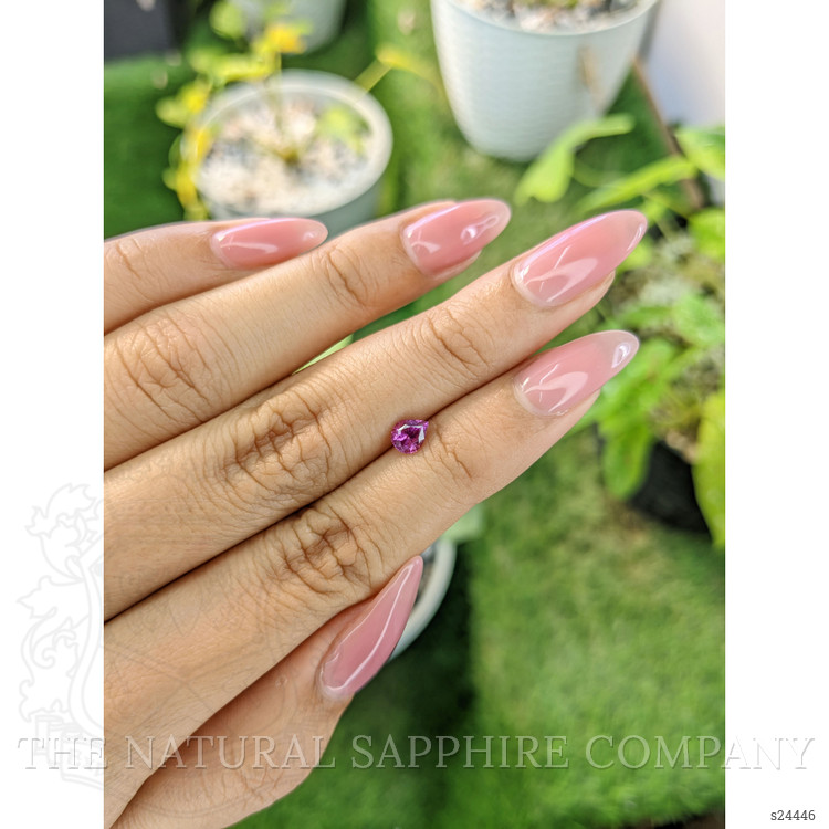 0.59 Ct. Purplish Pink Sapphire from Ceylon (Sri Lanka)