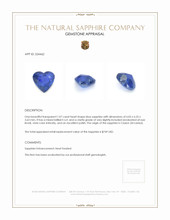 1.07 Ct. Blue Sapphire from Ceylon (Sri Lanka) Appraisal