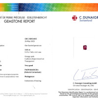3.01 Ct. Padparadscha Sapphire from Madagascar Scan Report